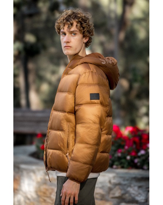 Μπουφάν Tommy Jeans καφέ ΜΠΟΥΦΑΝ