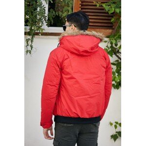 Μπουφάν Jack n Jones κόκκινο Μπουφάν Jack n Jones κόκκινο
