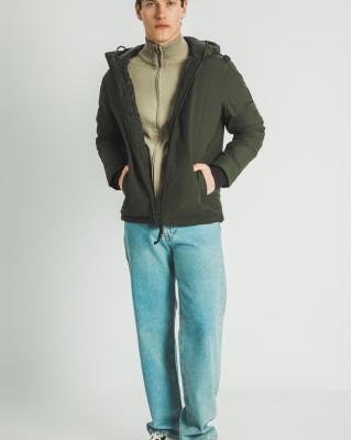 Μπουφάν Jack n Jones χακί