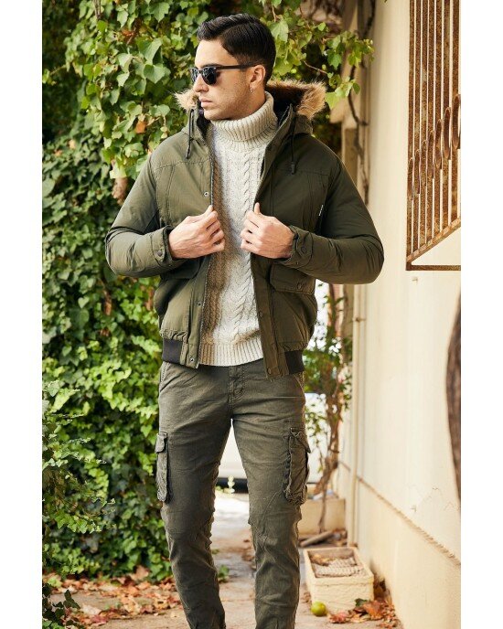Μπουφάν Jack n Jones χακί ΜΠΟΥΦΑΝ Μπουφάν Jack n Jones χακί ΜΠΟΥΦΑΝ