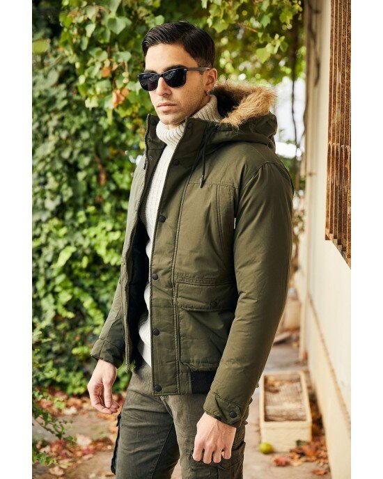 Μπουφάν Jack n Jones χακί ΜΠΟΥΦΑΝ Μπουφάν Jack n Jones χακί ΜΠΟΥΦΑΝ