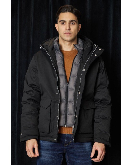 Μπουφάν Jack n Jones μαύρο ΜΠΟΥΦΑΝ Μπουφάν Jack n Jones μαύρο ΜΠΟΥΦΑΝ