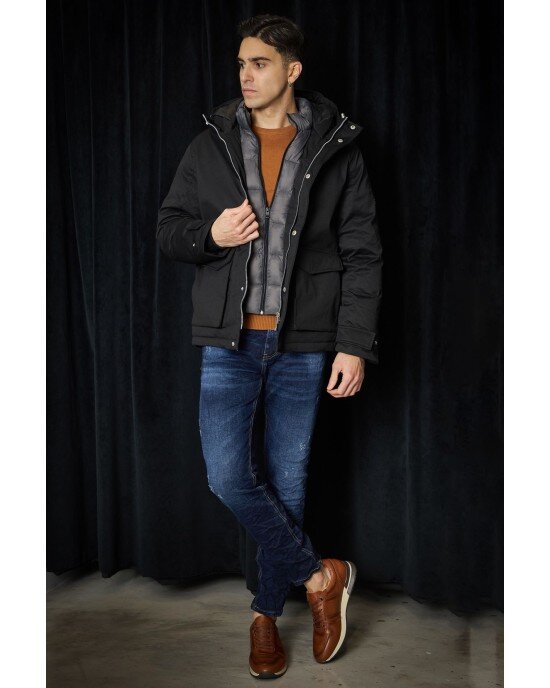 Μπουφάν Jack n Jones μαύρο ΜΠΟΥΦΑΝ Μπουφάν Jack n Jones μαύρο ΜΠΟΥΦΑΝ