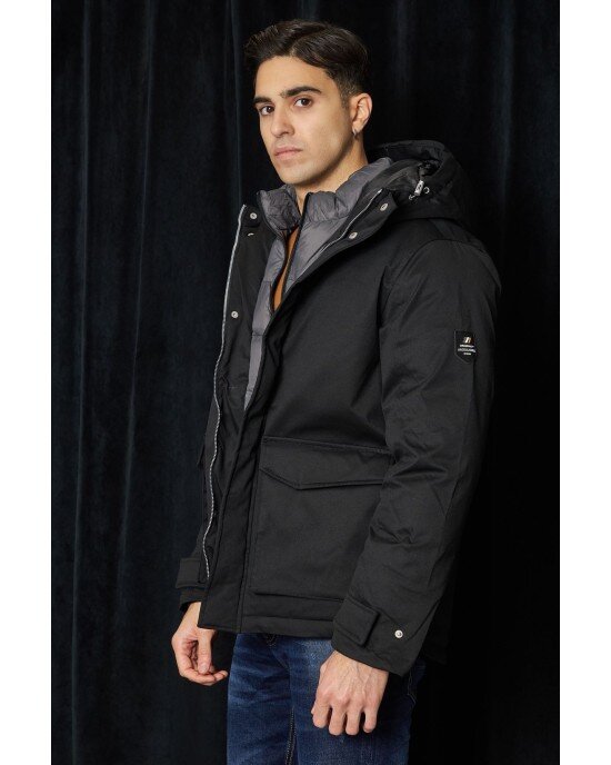 Μπουφάν Jack n Jones μαύρο ΜΠΟΥΦΑΝ Μπουφάν Jack n Jones μαύρο ΜΠΟΥΦΑΝ