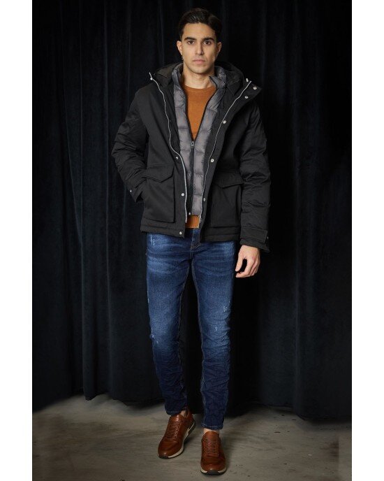 Μπουφάν Jack n Jones μαύρο ΜΠΟΥΦΑΝ Μπουφάν Jack n Jones μαύρο ΜΠΟΥΦΑΝ