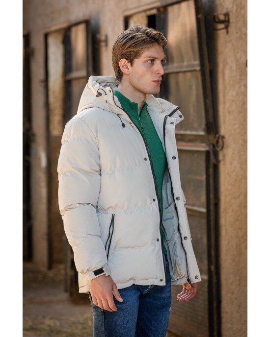 Μπουφάν Splendid Clothing εκρού ΜΠΟΥΦΑΝ