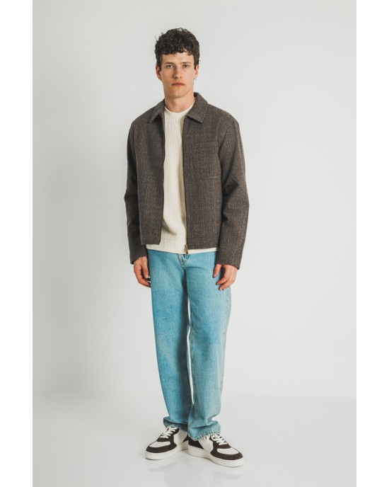 Τζάκετ Jack&Jones καφέ ΑΝΟΙΞΙΑΤΙΚΑ ΜΠΟΥΦΑΝ