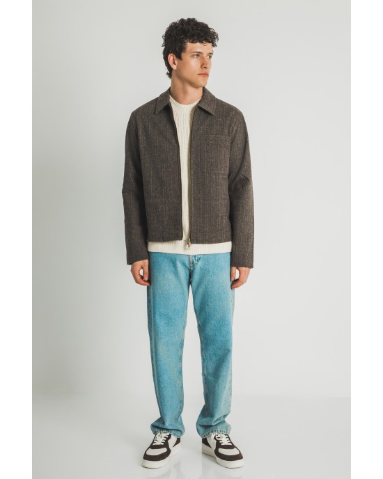Τζάκετ Jack&Jones καφέ ΑΝΟΙΞΙΑΤΙΚΑ ΜΠΟΥΦΑΝ