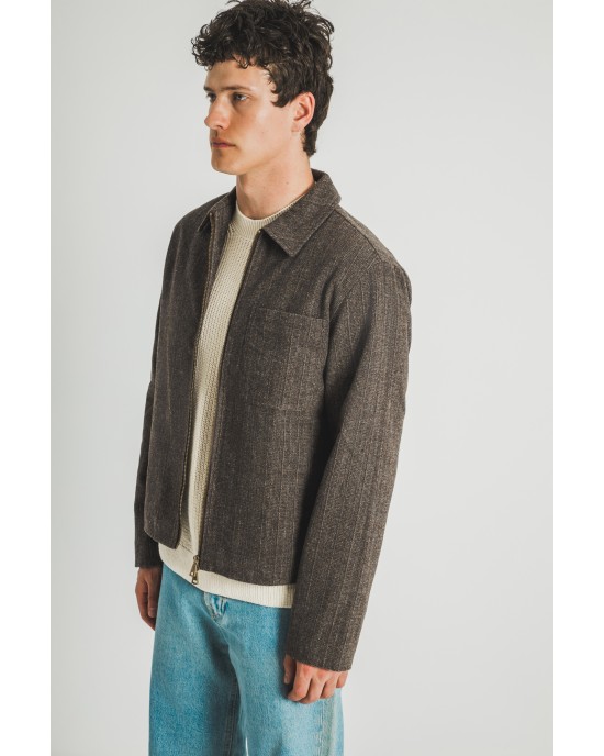 Τζάκετ Jack&Jones καφέ ΑΝΟΙΞΙΑΤΙΚΑ ΜΠΟΥΦΑΝ