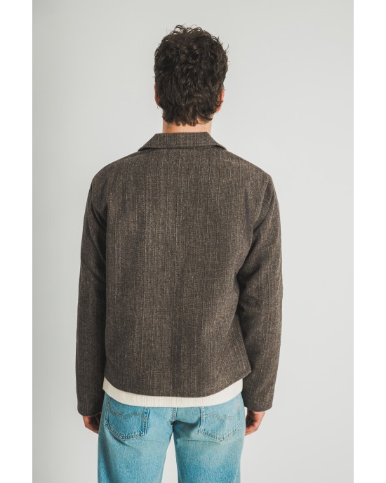 Τζάκετ Jack&Jones καφέ ΑΝΟΙΞΙΑΤΙΚΑ ΜΠΟΥΦΑΝ