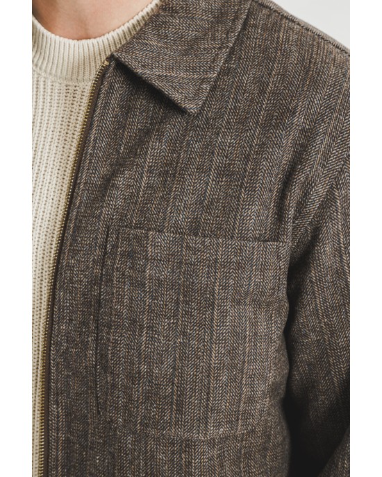 Τζάκετ Jack&Jones καφέ ΑΝΟΙΞΙΑΤΙΚΑ ΜΠΟΥΦΑΝ