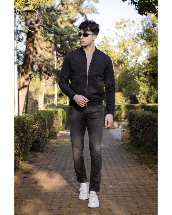 Ανοιξιάτικο Μπουφάν Jack&Jones μαύρο ΑΝΟΙΞΙΑΤΙΚΑ ΜΠΟΥΦΑΝ