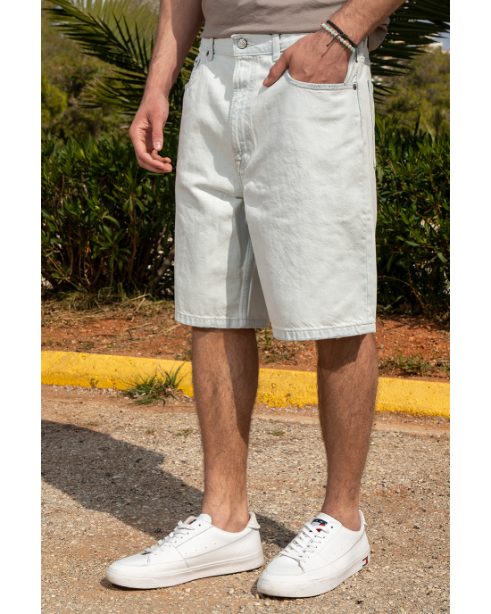 Βερμούδα τζιν Calvin Klein μπλε ΤΖΙΝ