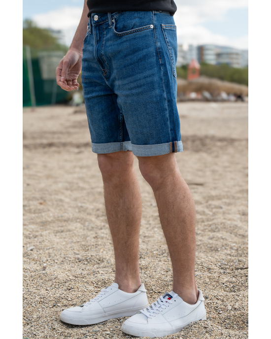 Βερμούδα τζιν Calvin Klein μπλε ΤΖΙΝ
