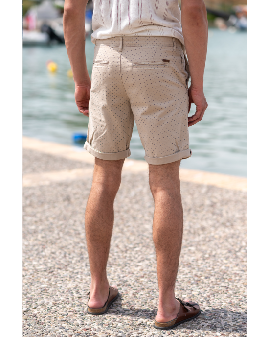 Βερμούδα Jack n Jones μπεζ ΥΦΑΣΜΑΤΙΝΕΣ