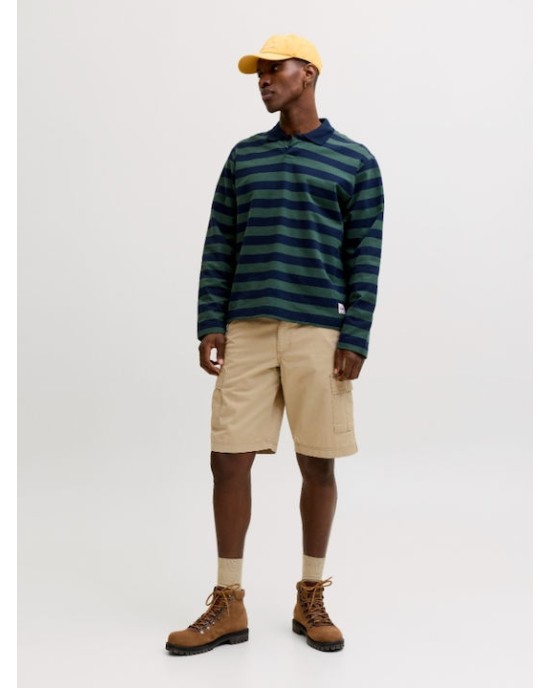 Βερμούδα Jack n Jones μπεζ ΥΦΑΣΜΑΤΙΝΕΣ
