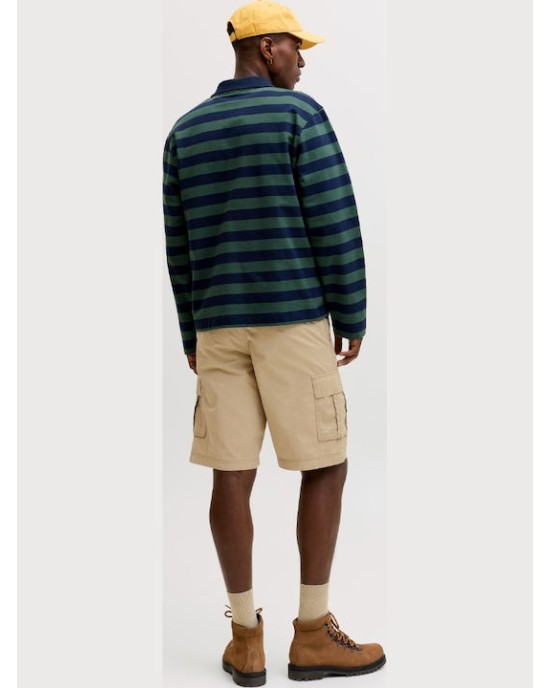 Βερμούδα Jack n Jones μπεζ ΥΦΑΣΜΑΤΙΝΕΣ
