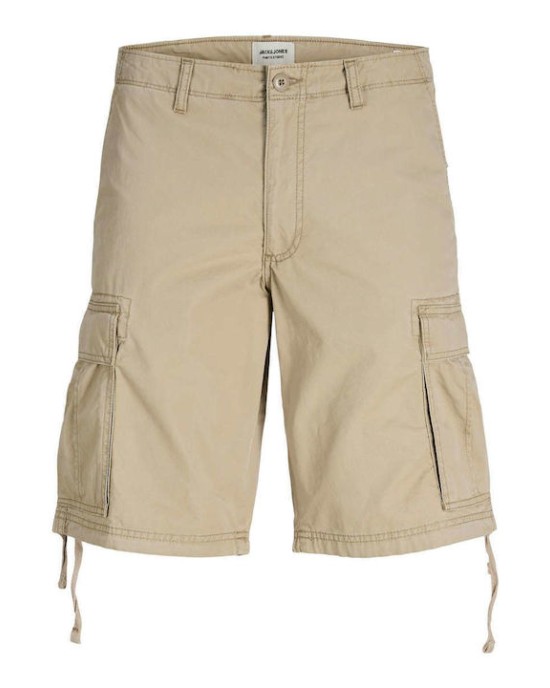 Βερμούδα Jack n Jones μπεζ ΥΦΑΣΜΑΤΙΝΕΣ