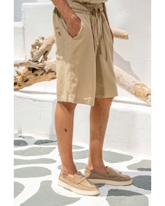 Βερμούδα Vittorio Bali μπεζ ΥΦΑΣΜΑΤΙΝΕΣ