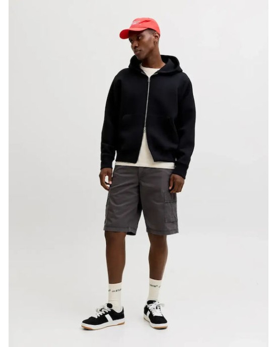 Βερμούδα Jack n Jones γκρι σκούρο ΥΦΑΣΜΑΤΙΝΕΣ