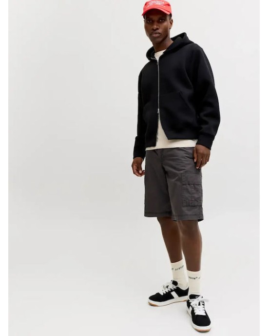 Βερμούδα Jack n Jones γκρι σκούρο ΥΦΑΣΜΑΤΙΝΕΣ