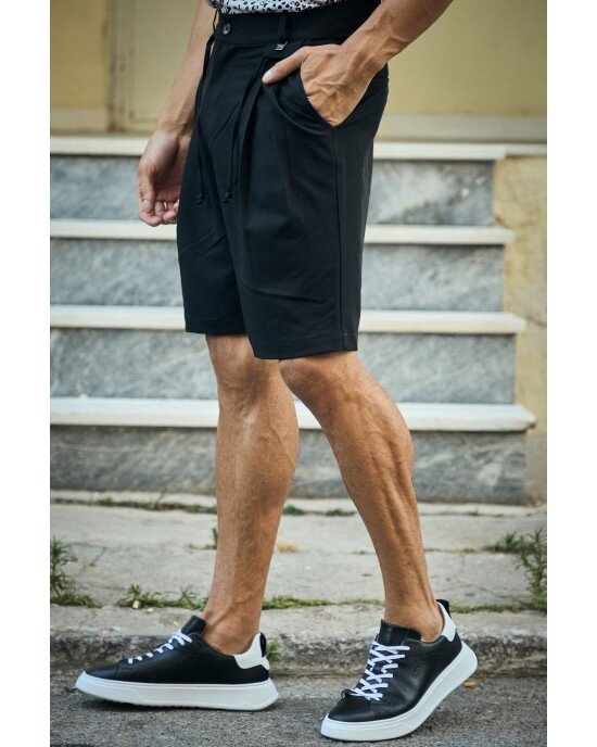 Βερμούδα Vittorio Mezzo μαύρη Βερμούδα Vittorio Mezzo μαύρη