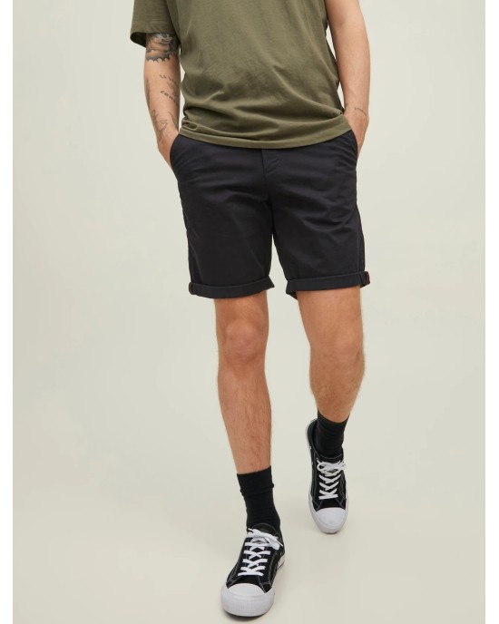 Βερμούδα Jack n Jones μαύρη ΥΦΑΣΜΑΤΙΝΕΣ