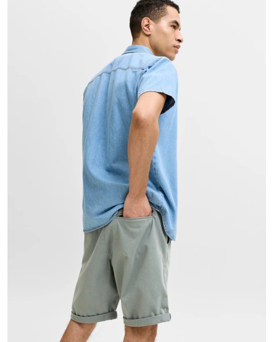 Βερμούδα Jack n Jones λαδί ΥΦΑΣΜΑΤΙΝΕΣ