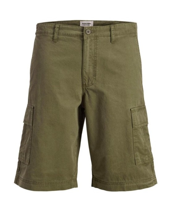 Βερμούδα Jack n Jones λαδί ΥΦΑΣΜΑΤΙΝΕΣ