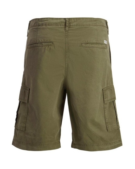 Βερμούδα Jack n Jones λαδί ΥΦΑΣΜΑΤΙΝΕΣ