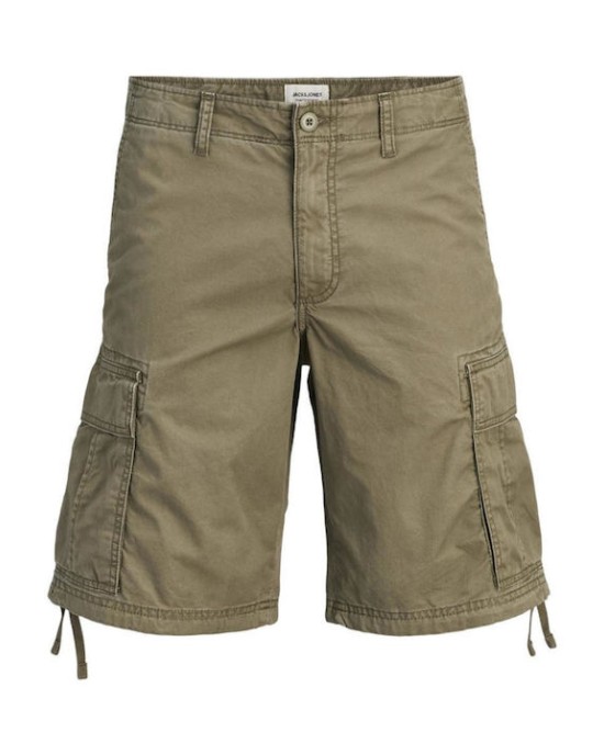 Βερμούδα Jack n Jones λαδί ΥΦΑΣΜΑΤΙΝΕΣ