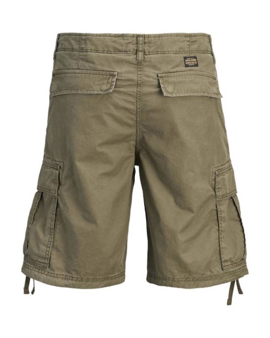 Βερμούδα Jack n Jones λαδί ΥΦΑΣΜΑΤΙΝΕΣ
