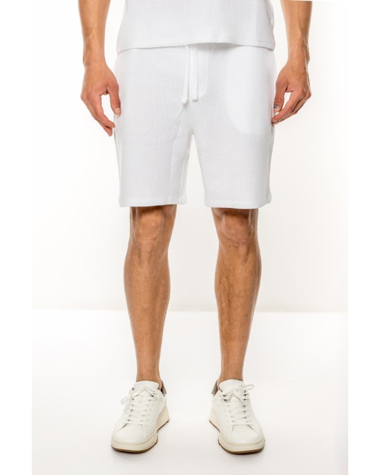 Βερμούδα Boss άσπρη ΥΦΑΣΜΑΤΙΝΕΣ
