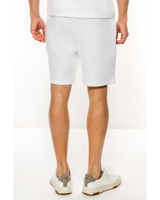 Βερμούδα Boss άσπρη ΥΦΑΣΜΑΤΙΝΕΣ