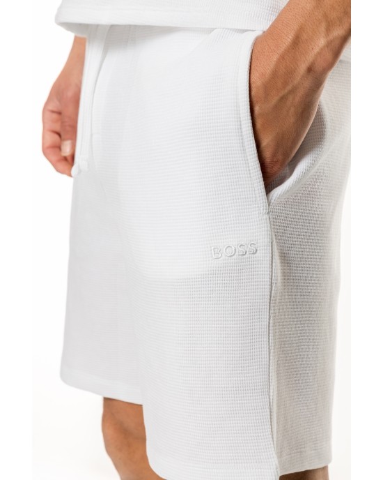 Βερμούδα Boss άσπρη ΥΦΑΣΜΑΤΙΝΕΣ