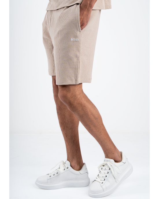 Βερμούδα Boss μπεζ ΥΦΑΣΜΑΤΙΝΕΣ