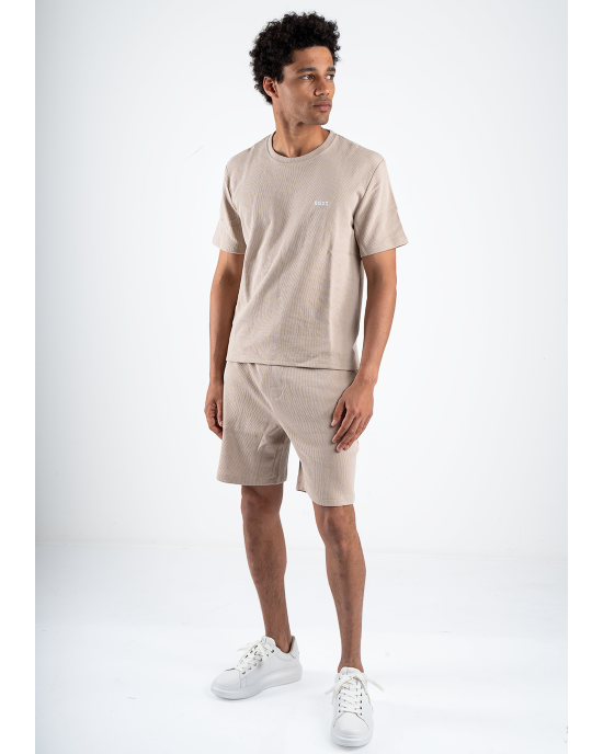 Βερμούδα Boss μπεζ ΥΦΑΣΜΑΤΙΝΕΣ