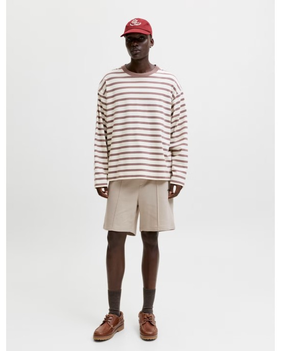 Βερμούδα Jack n Jones μπεζ ΥΦΑΣΜΑΤΙΝΕΣ