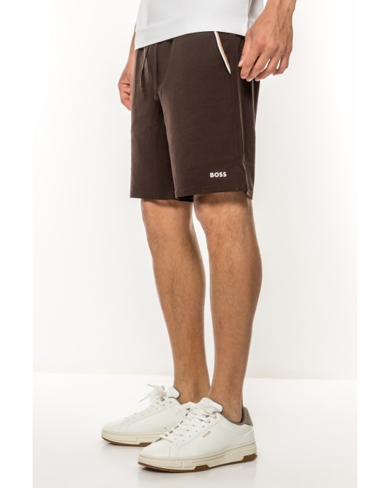 Βερμούδα Boss καφέ ΥΦΑΣΜΑΤΙΝΕΣ