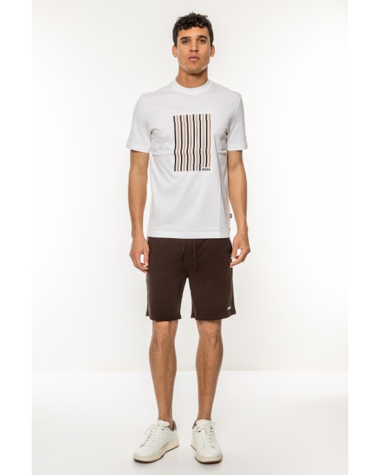 Βερμούδα Boss καφέ ΥΦΑΣΜΑΤΙΝΕΣ