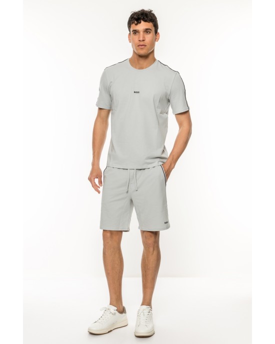 Βερμούδα Boss γκρι ΥΦΑΣΜΑΤΙΝΕΣ