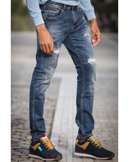 Jeans Frank Taylor μπλε