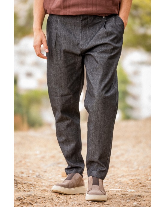 Παντελόνι Jeans Vittorio Biago μαύρο ΤΖΙΝ