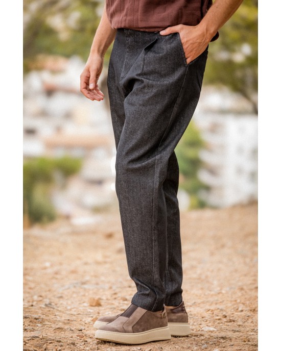 Παντελόνι Jeans Vittorio Biago μαύρο ΤΖΙΝ