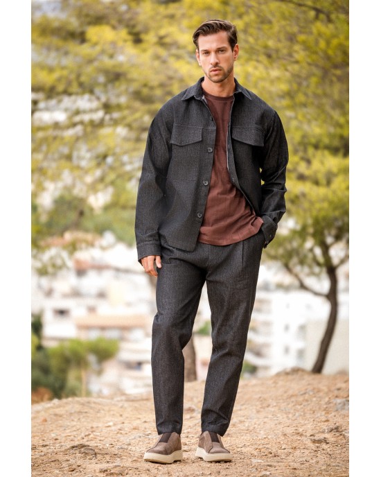 Παντελόνι Jeans Vittorio Biago μαύρο ΤΖΙΝ