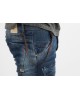 Jeans Damaged σε μπλε απόχρωση σχεδιαστικό, με λάστιχο στο κάτω μέρος