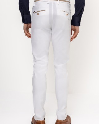 Παντελόνι Vittorio Como άσπρο