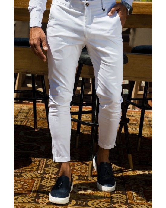 Παντελόνι Vittorio Alto N άσπρο