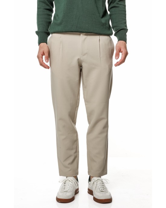 Παντελόνι Artisti Italiani μπεζ ΥΦΑΣΜΑΤΙΝΑ