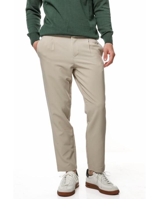 Παντελόνι Artisti Italiani μπεζ ΥΦΑΣΜΑΤΙΝΑ